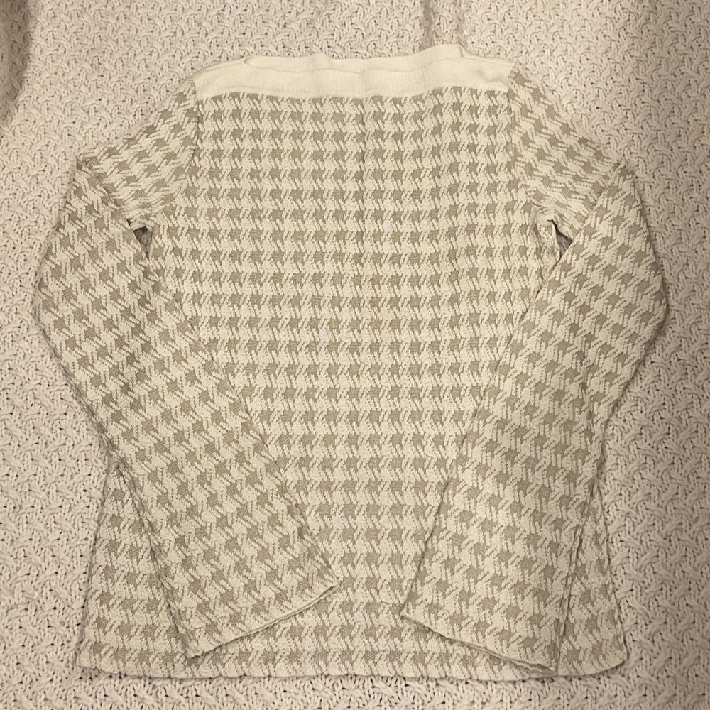 Armani Collezioni Womens Cream Knit Sweater 10 made in Italy Stretch